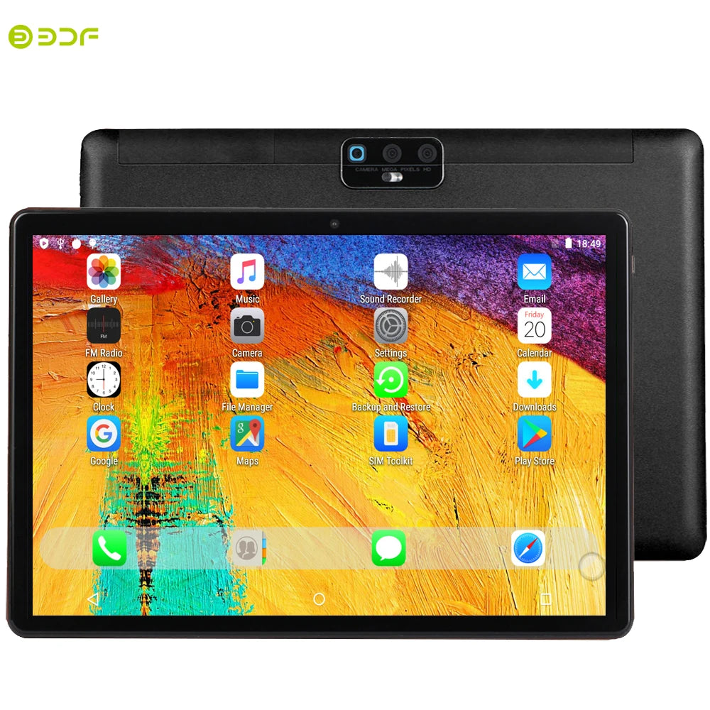 Tablet BDF S10 10.1" | Android 13 | 6GB RAM + 128GB | 4G LTE | Octa-Core | 5000mAh | IPS 1280x800