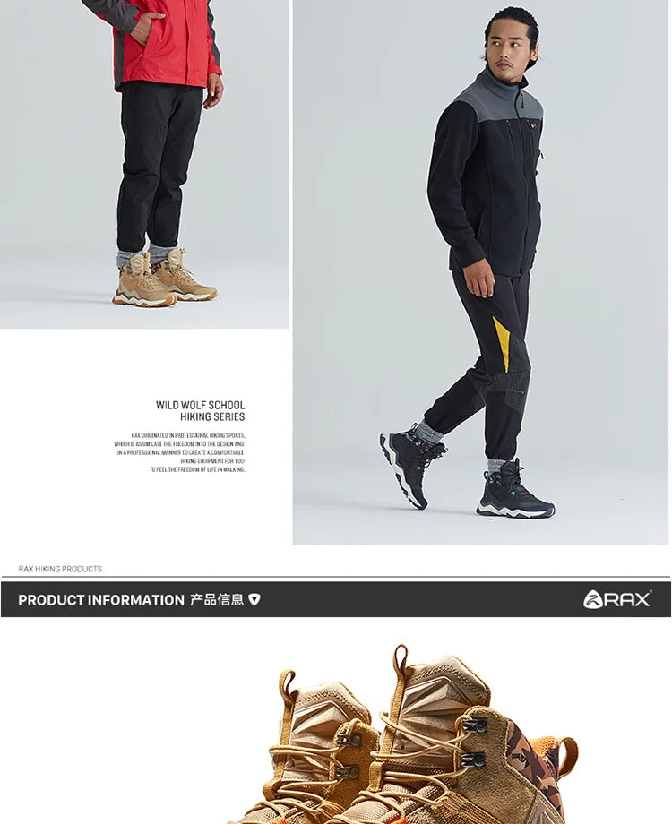 RAX Men's Hiking Shoes | EVA Insole & Rubber Sole | Outdoor Walking