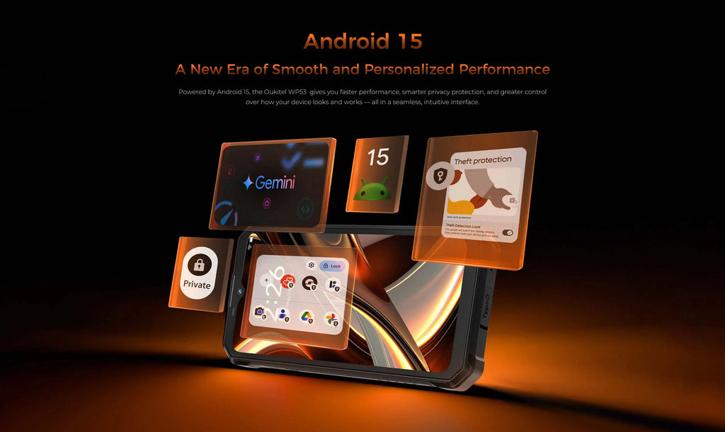 OUKITEL WP53 | Rugged Phone 4G 11000mAh 13MP Android 15 | NFC IP68 128dB