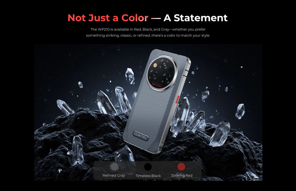 OUKITEL WP210 | Rugged Smartphone 5G 8800mAh 108MP 120Hz | Android 15 NFC 45W