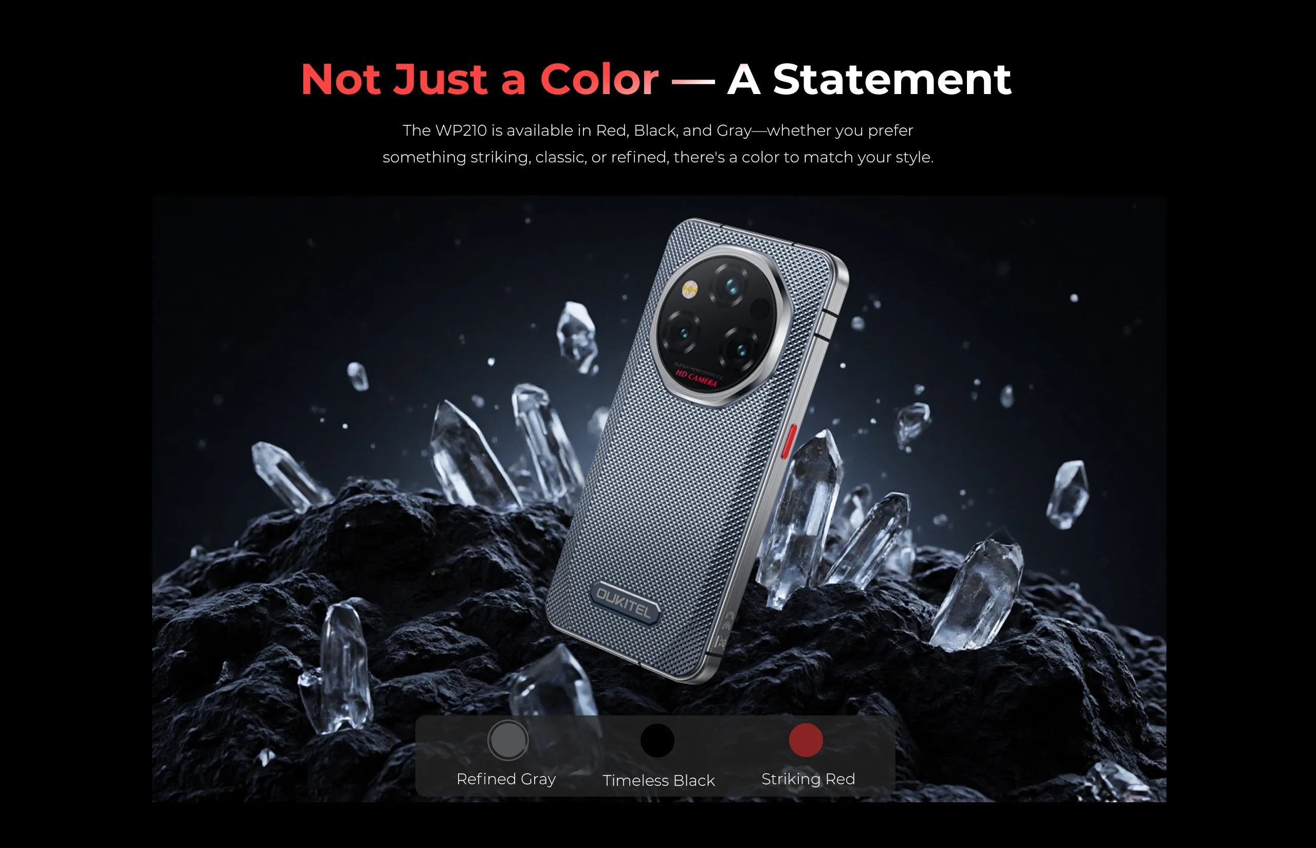 OUKITEL WP210 | Rugged Smartphone 5G 8800mAh 108MP 120Hz | Android 15 NFC 45W