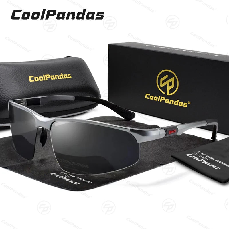 COOLPANDAS Gafas de Sol Polarizadas UV400 | Marco de Aleación | Estilo Cuadrado