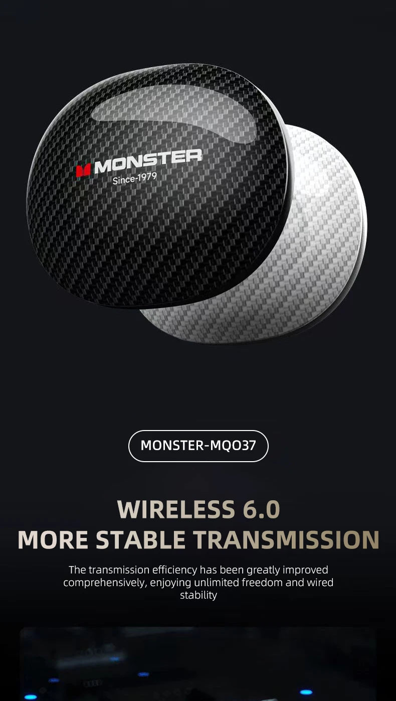 Monster MQO37 - Auriculares Gaming TWS Bluetooth 6.0 | ANC | OWS Ear Hook | HiFi