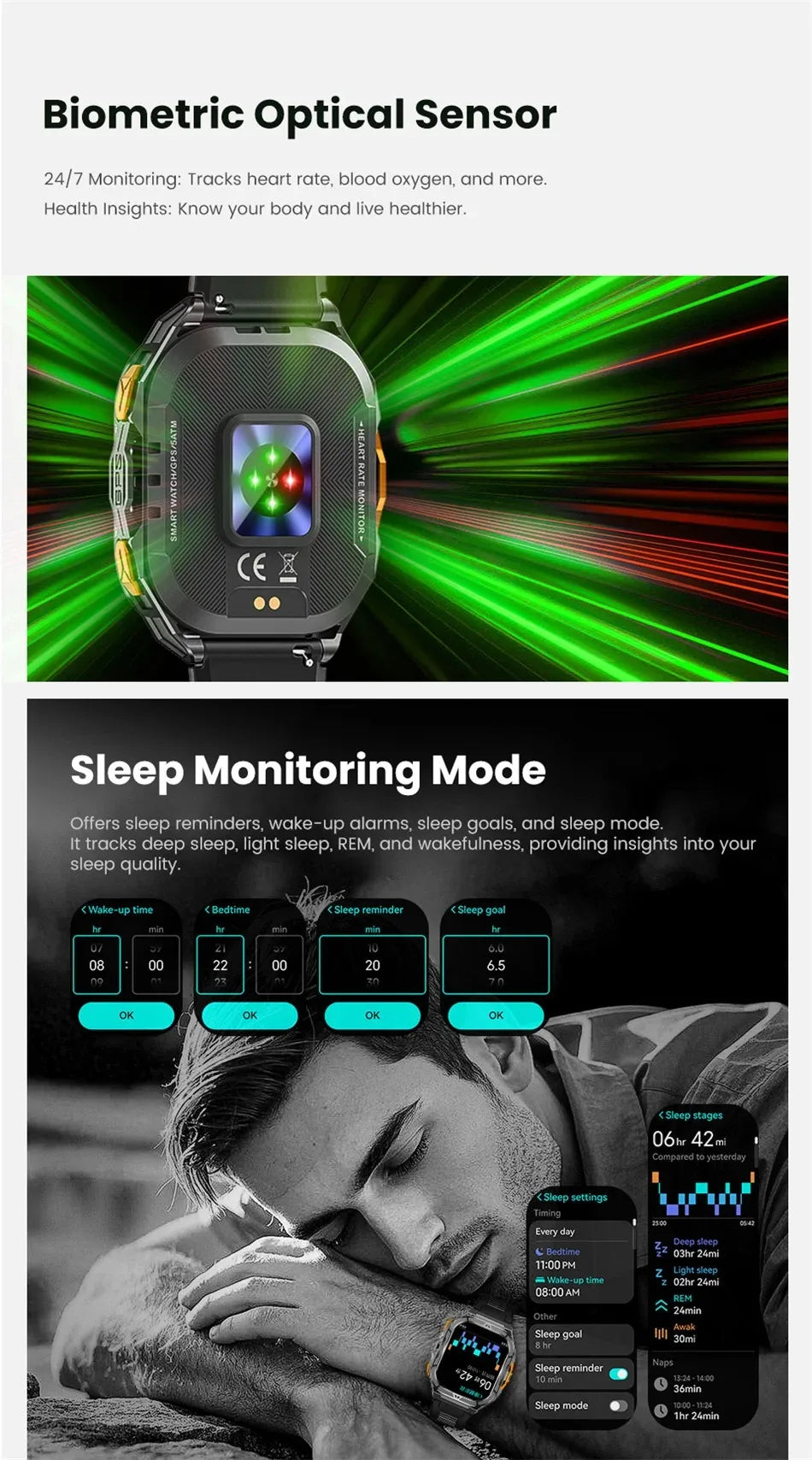 Smartwatch GPS 2025 | AMOLED 1.96" 410×502 | Bluetooth 5.3 | 5ATM | Brújula | 530mAh | Android & iOS | Reloj Inteligente GPS 2025 | AMOLED 1.96" | Bluetooth 5.3 | 5ATM | Brújula | 530mAh
