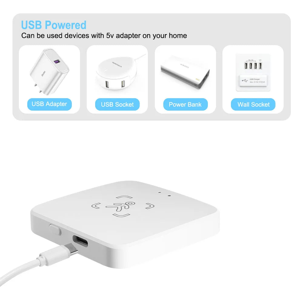 Sensor de Presencia Humana Tuya 24GHz MmWave | Zigbee & WiFi | Radar Inteligente | Compatible Home Assistant