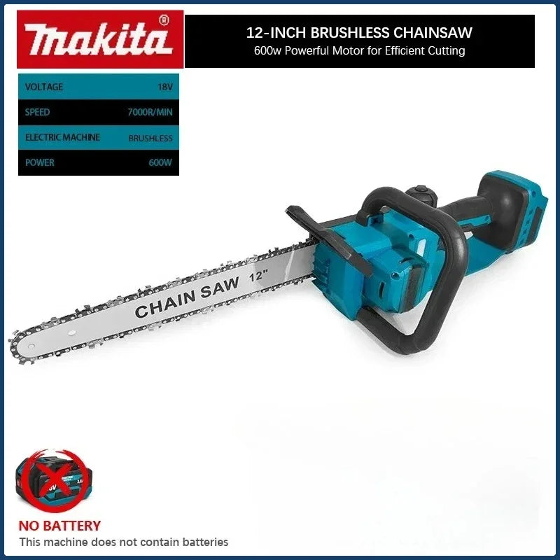Makita 600W | 12in Brushless Cordless Chainsaw | No Battery