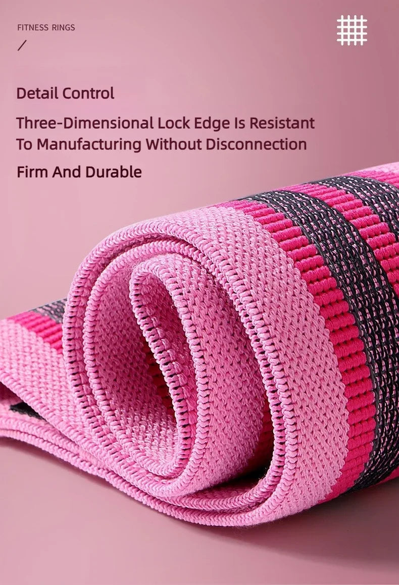 Set 3 Bandas de Resistencia Glúteos | Extra Anchas 8.3cm | 3 Niveles | Yoga Gym Fitness
