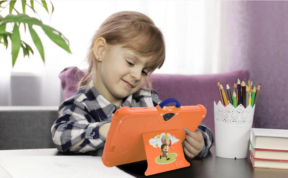 Tablet Infantil BDF 7" | Android 13 | 4GB RAM + 64GB | Quad-Core | WiFi | 4000mAh | Verde, Rosa, Naranja, Azul