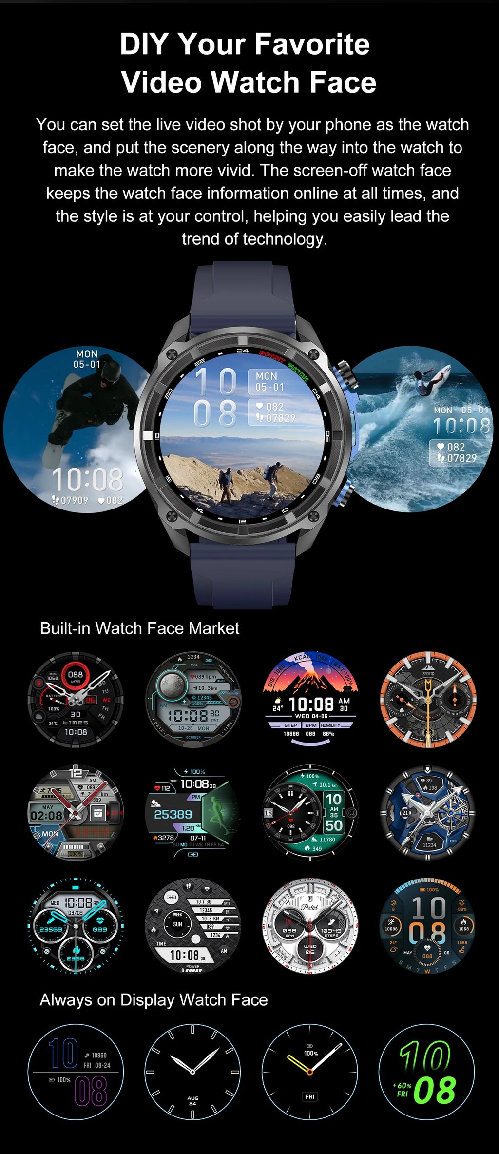 GPS Smartwatch 2025 | AMOLED 1.43" HD Gorilla Glass | 1000mAh | 10ATM Waterproof | Bluetooth Calling | Men Sport | Smartwatch GPS 2025 | AMOLED 1.43" HD Gorilla Glass | 1000mAh | Resistente al Agua 10ATM | Llamadas Bluetooth | Deporte