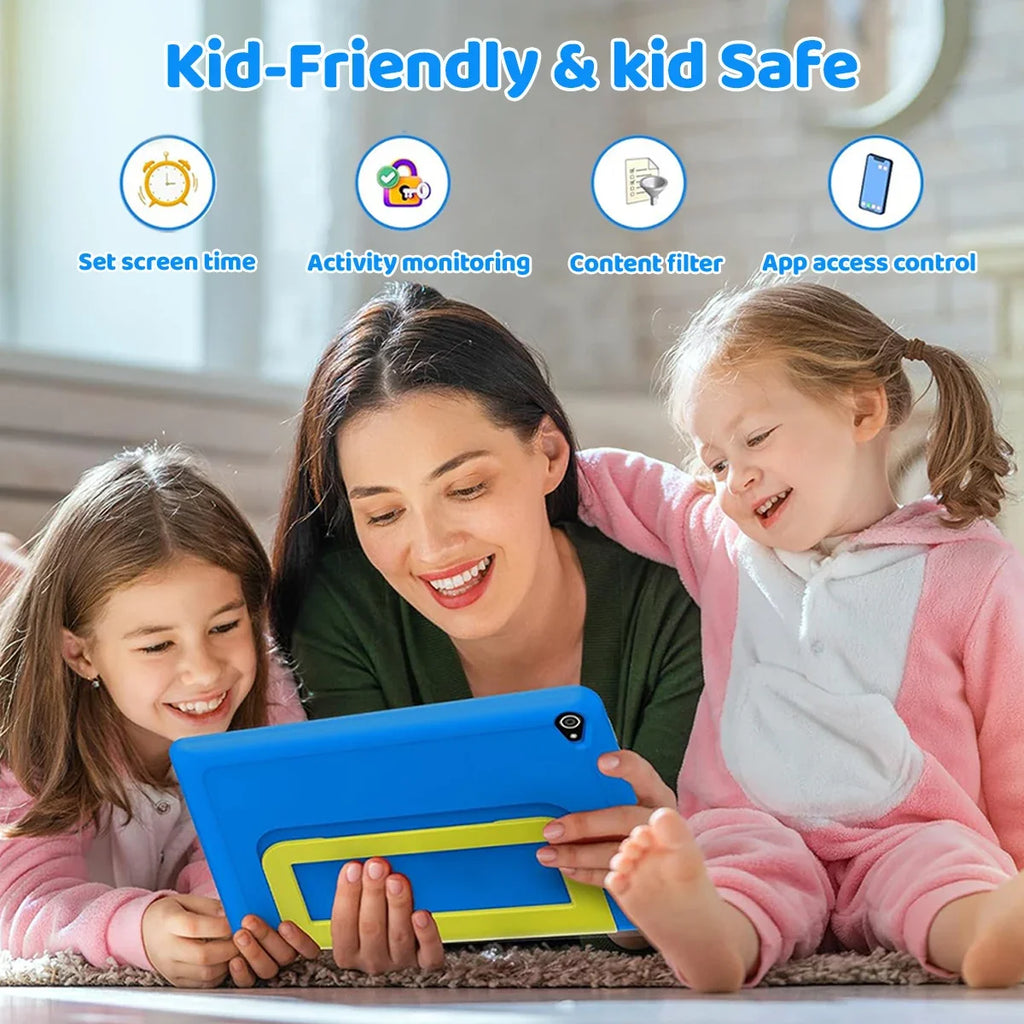 Tablet Infantil URAO 10" | Android 15 | 8GB RAM + 64GB | Octa-Core | 5000mAh | Control Parental | Con Funda