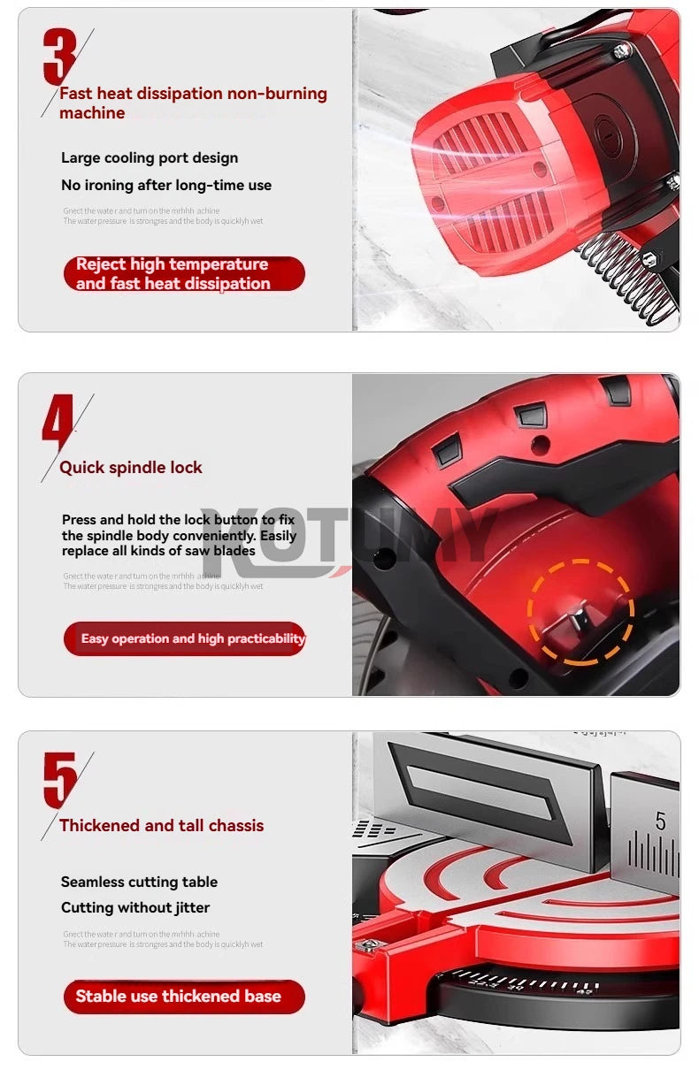 KOTUMY Multifunction Miter Saw | 1500–2200W | 45°