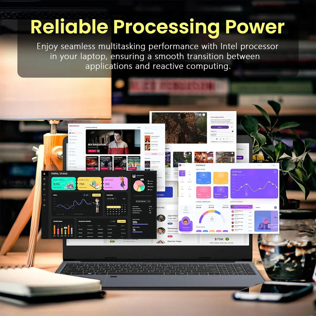 LENOU Laptop 15.6" FHD | Intel Core i9-10980, 32GB RAM, 2TB SSD | Windows 11, Gaming & Home