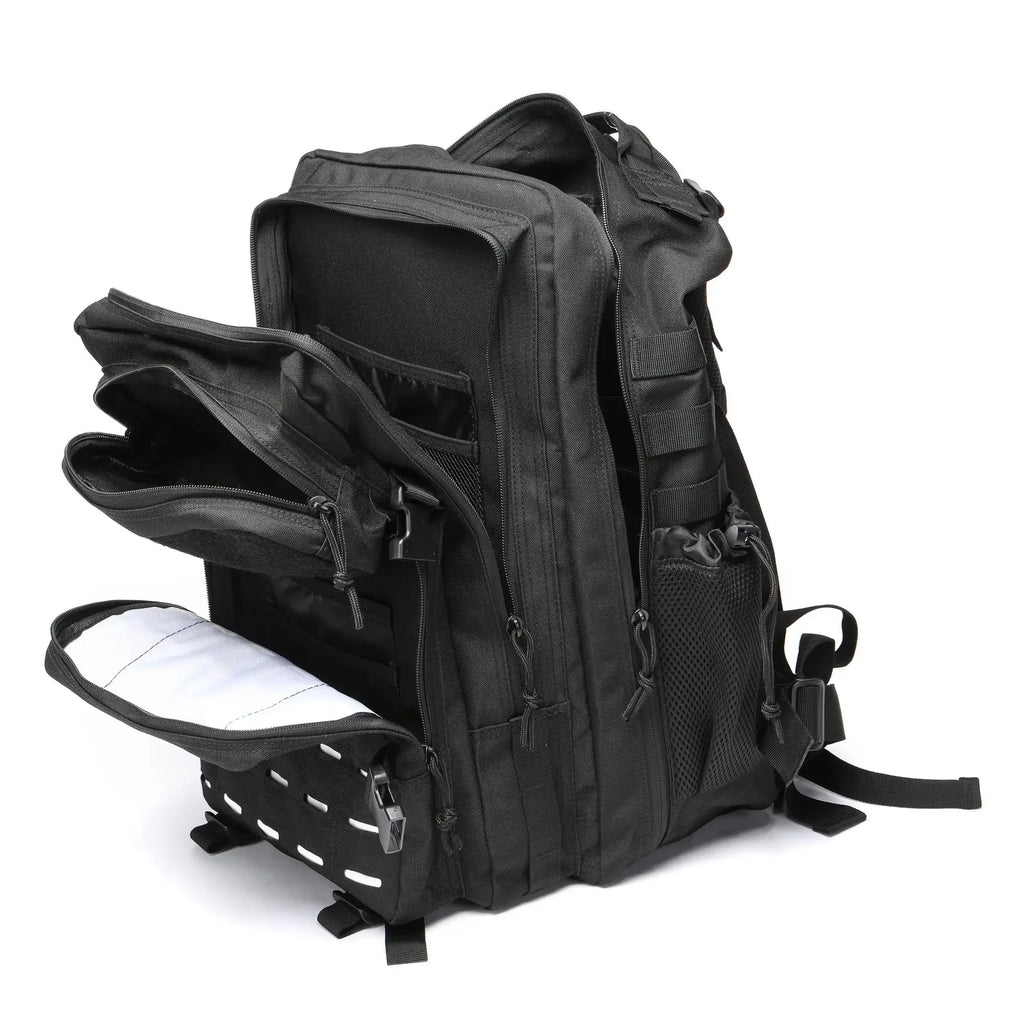 Waterproof Backpack 25L/50L | Gym, Hiking, Travel & Laptop Bag | Dual Bottle Holders | 12 Colors