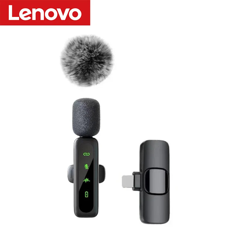 Wireless Lavalier Microphone | Rechargeable Clip-On Mic | iPhone & USB-C