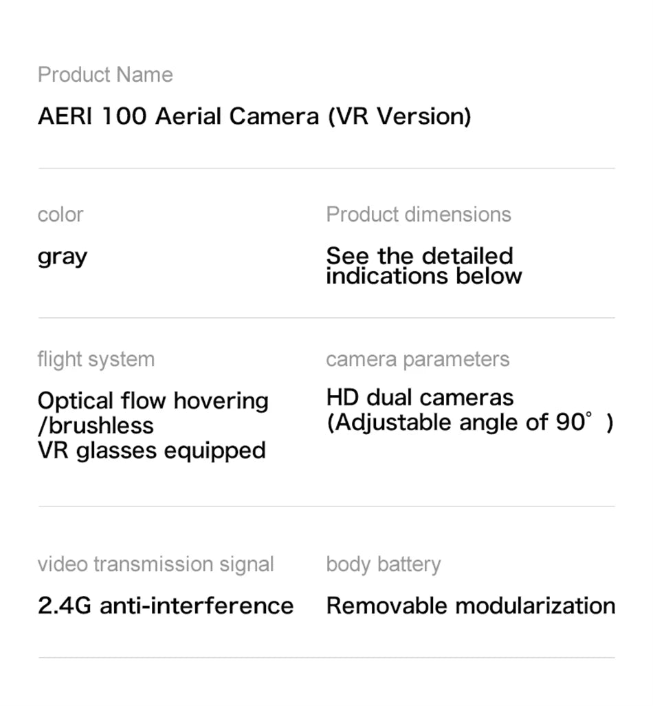 Dron Aeri100 VR – Cámara 8K HD, Motor Brushless, GPS, Evitación 360°, Diseño Aerodinámico 1:1