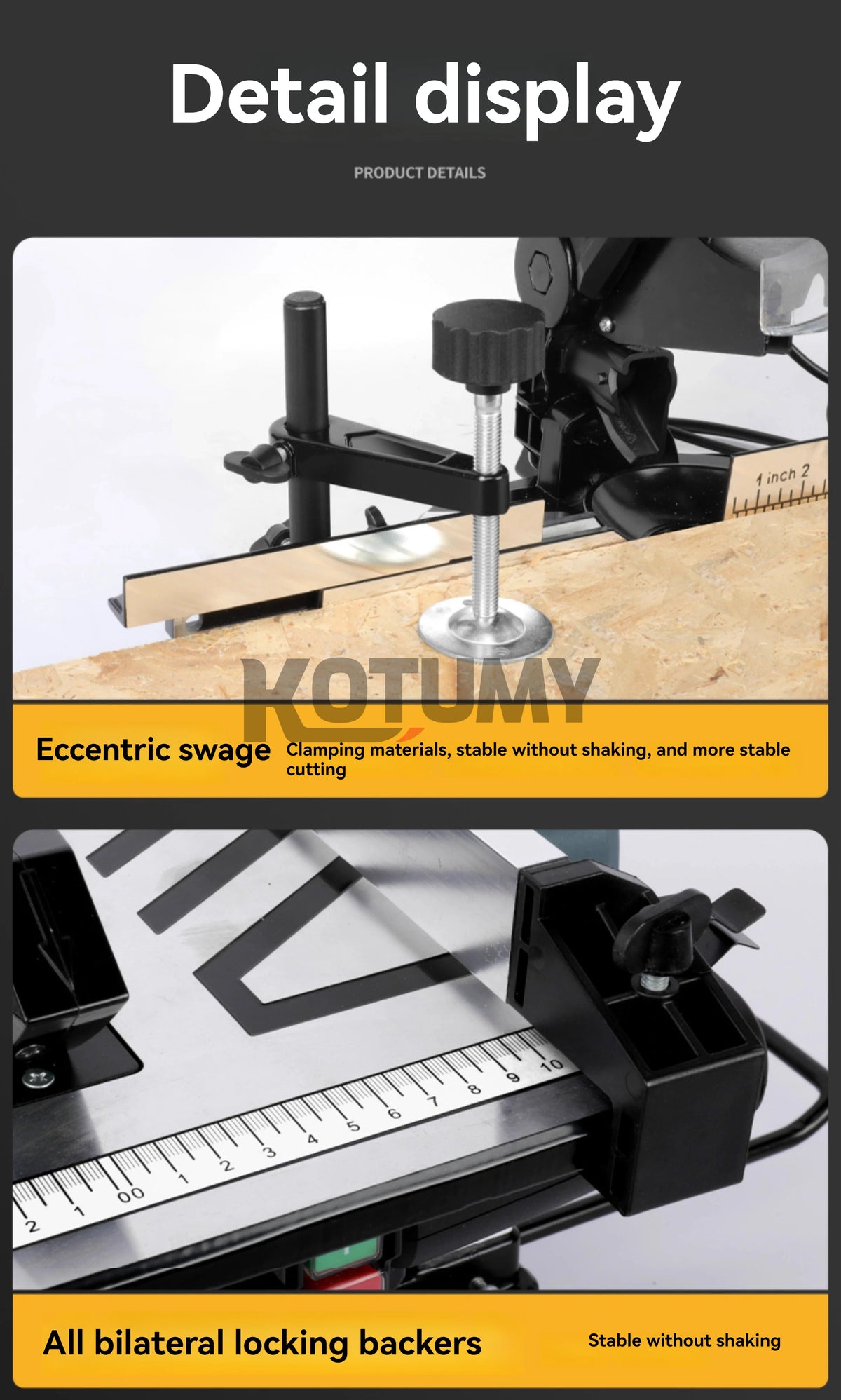 KOTUMY Multifunction Miter Saw | 45° Cutting | 220V
