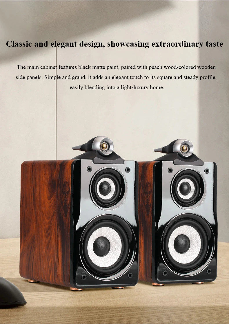 Altavoces Pasivos HiFi de Estantería 5.5" | 100W | 3 Vías | Caja de Madera | Par | 5.5" HiFi Passive Bookshelf Speakers 100W 3-Way Wooden Cabinet Pair