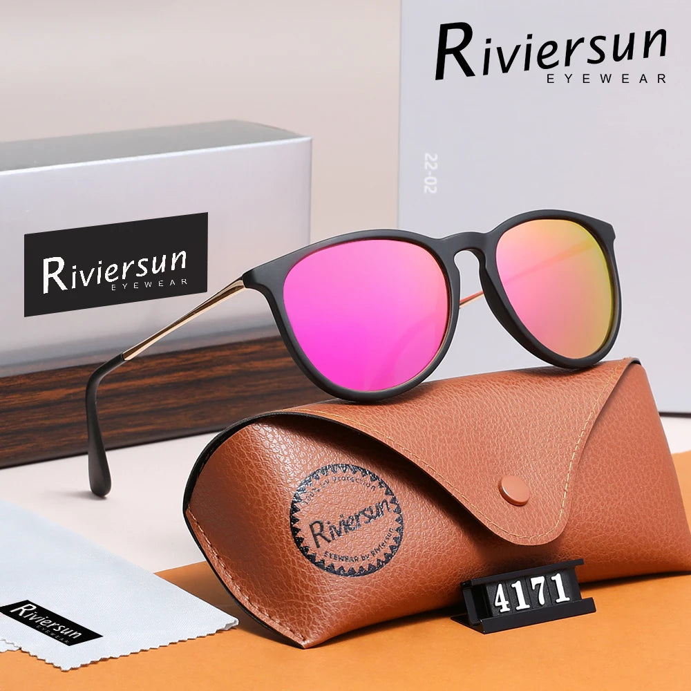 RIVIERSUN Gafas de Sol Cat Eye Polarizadas para Mujer | UV400 | Marco de Aleación | Modelo S28