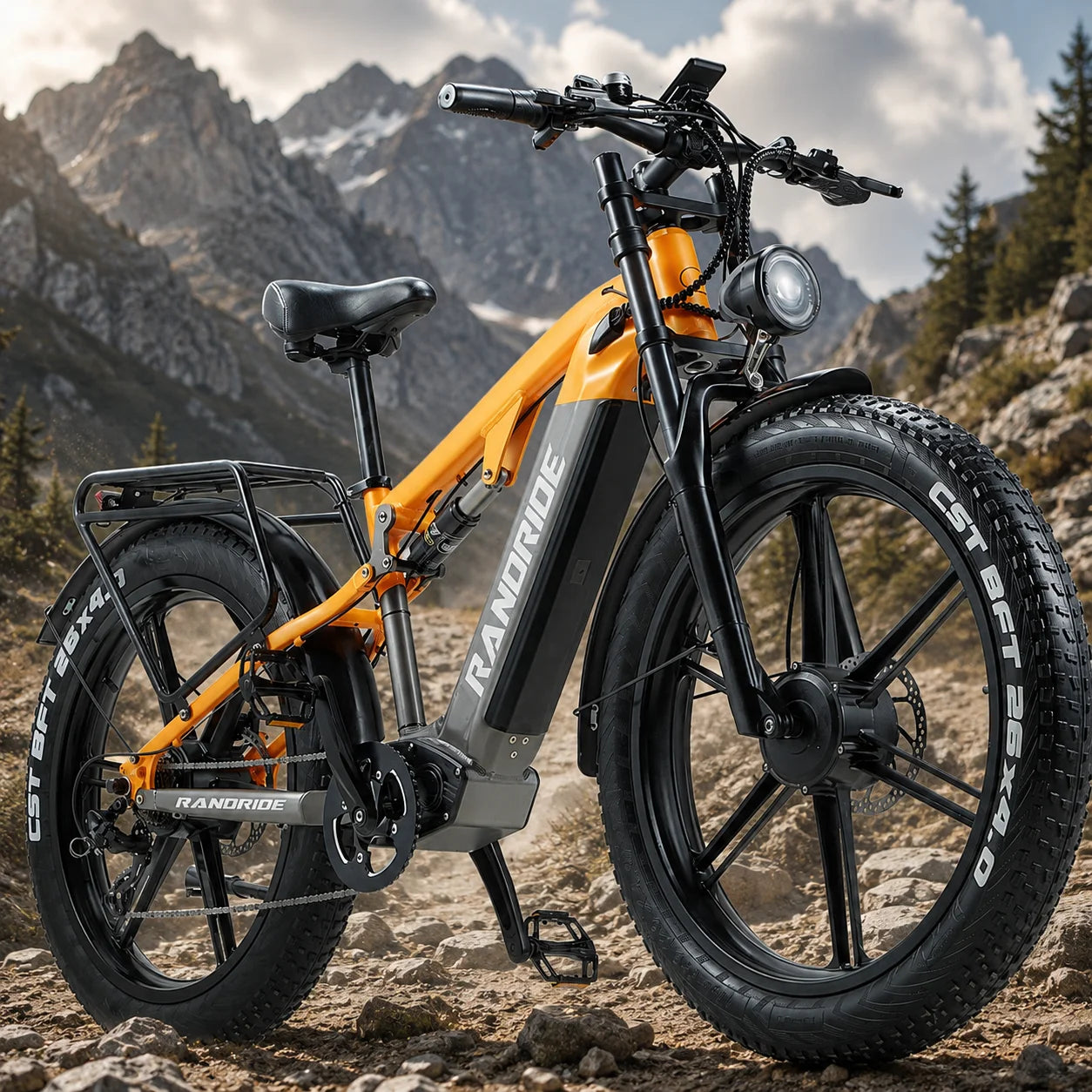 Y80 Bicicleta Eléctrica de Montaña | Doble Motor 2000W | 48V 20Ah | Fat Tire 26x4.0 | 48km/h | Frenos Disco | E-MTB