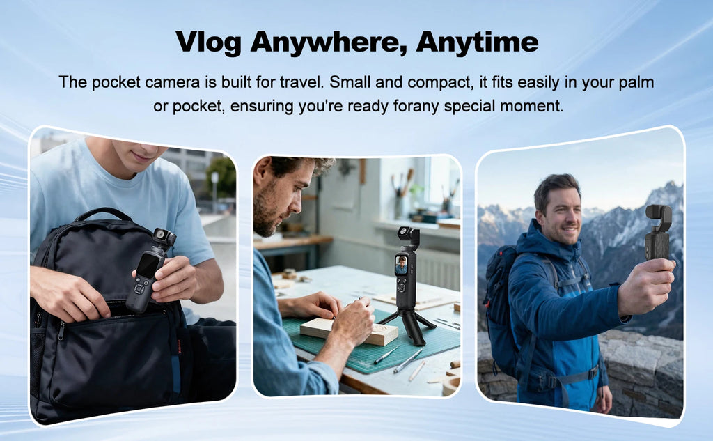 4K Pocket Vlog Camera | WiFi & Touchscreen