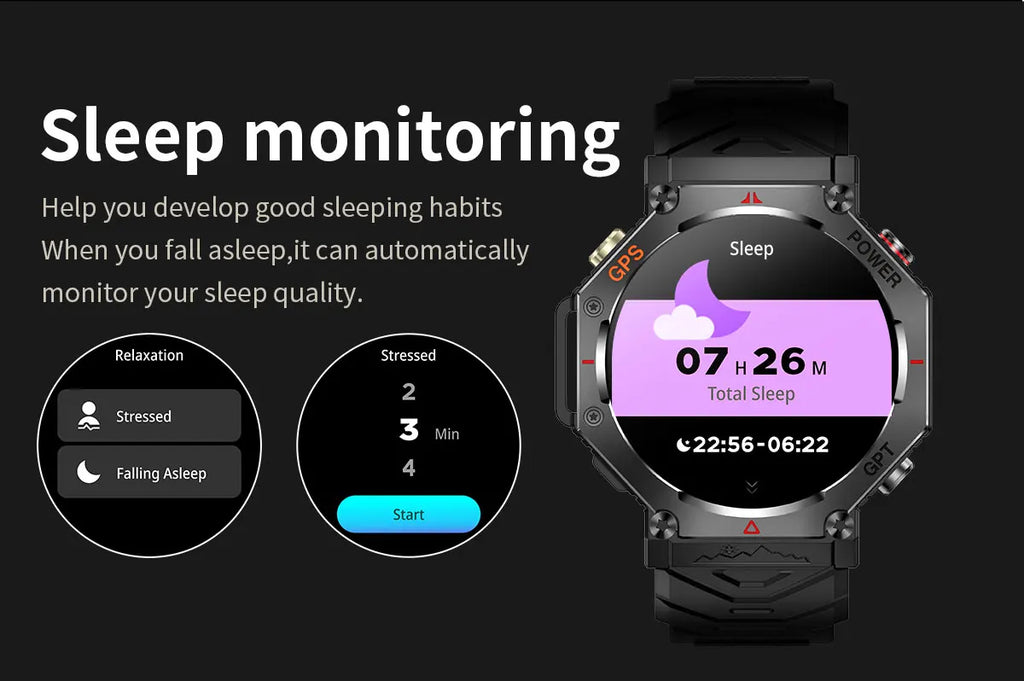 Military GPS Smartwatch 2025 | AMOLED 1.39" | 107 Sports Modes | Bluetooth Calling | Men Women | Smartwatch Militar GPS 2025 | 107 Modos Deportivos | Llamadas Bluetooth | Hombre Mujer