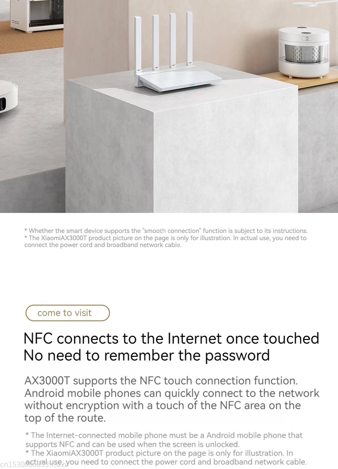 Xiaomi Router AX3000T WiFi 6 Mesh | 3000Mbps | NFC | 256MB | 128 Dispositivos | Gaming | Control Parental | MiWiFi