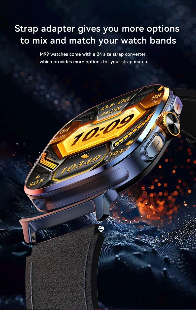 Smartwatch GOLDENSPIKE M99 | AMOLED 2.4" 720×720 | Cámara Giratoria 8MP | 4G | GPS | NFC | WiFi | 2100mAh | Android | GOLDENSPIKE M99 Smart Watch | 2.4" AMOLED | Rotating 8MP Camera | 4G | GPS | NFC | 2100mAh