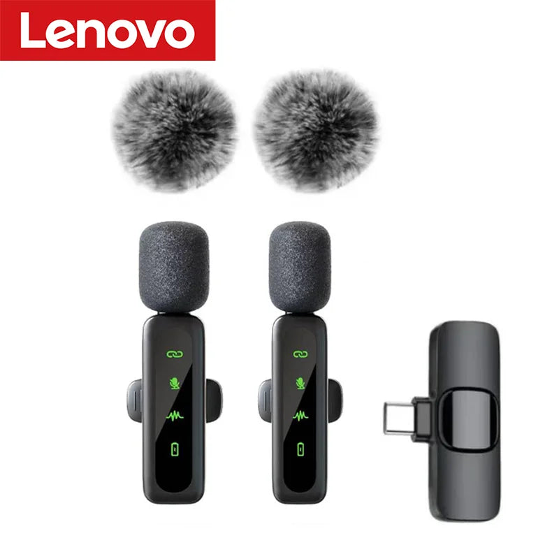 Wireless Lavalier Microphone | Rechargeable Clip-On Mic | iPhone & USB-C