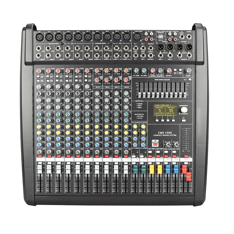 CMS1000-3 10-Channel Audio Mixer | 48V Phantom & DSP | Consola de Mezcla