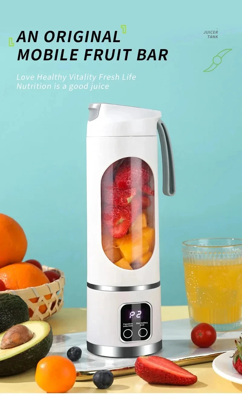 Portable Blender | 450ml & 12 Blades | USB Rechargeable
