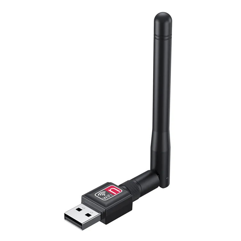 Mini USB WiFi Adapter 150Mbps – 2.4GHz Wireless Network Card with Antenna | PC & Laptop