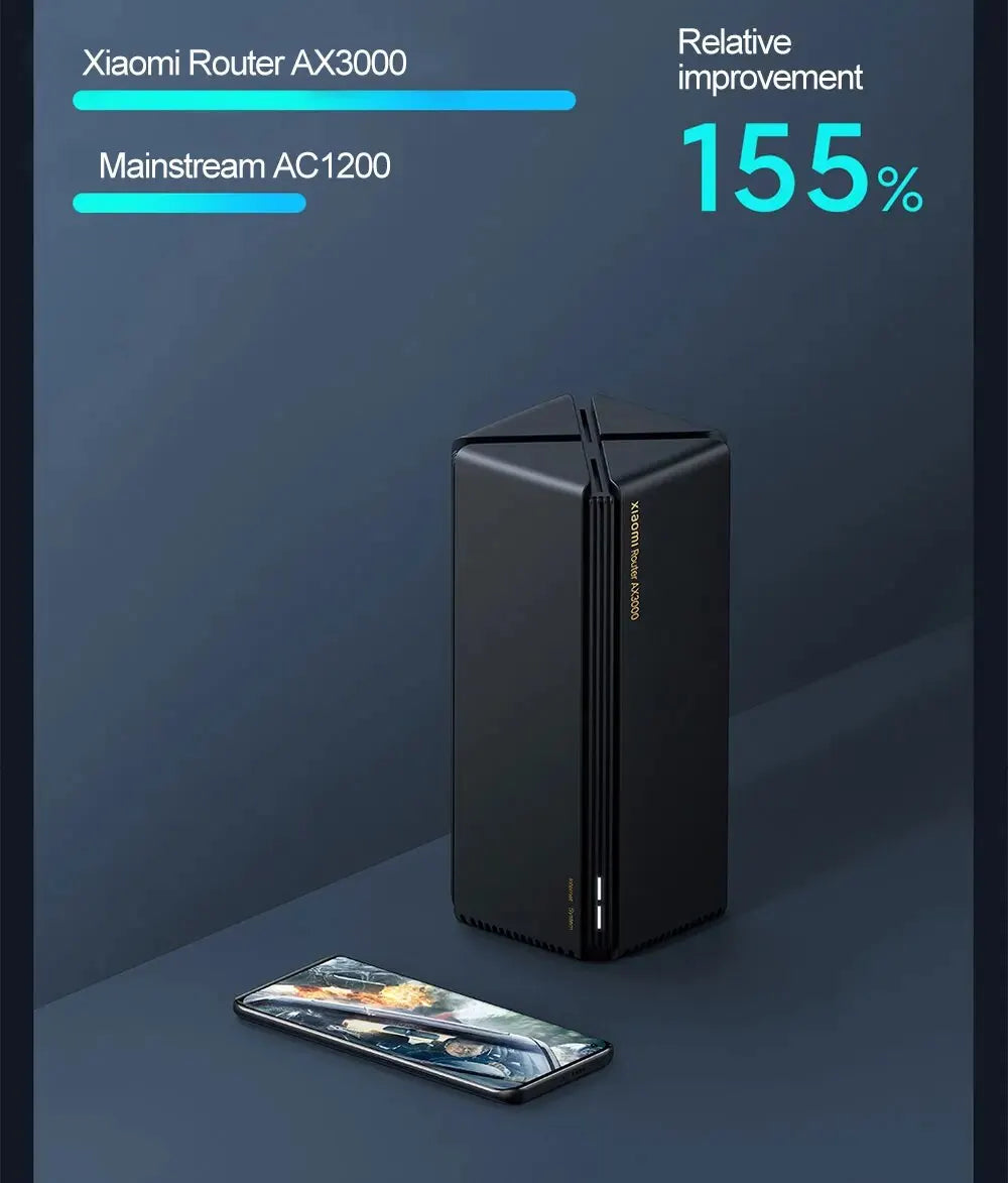 Xiaomi Router AX3000 WiFi 6 Gigabit | Mesh | 4 Antenas | 256MB RAM | 128 Dispositivos | MiWiFi