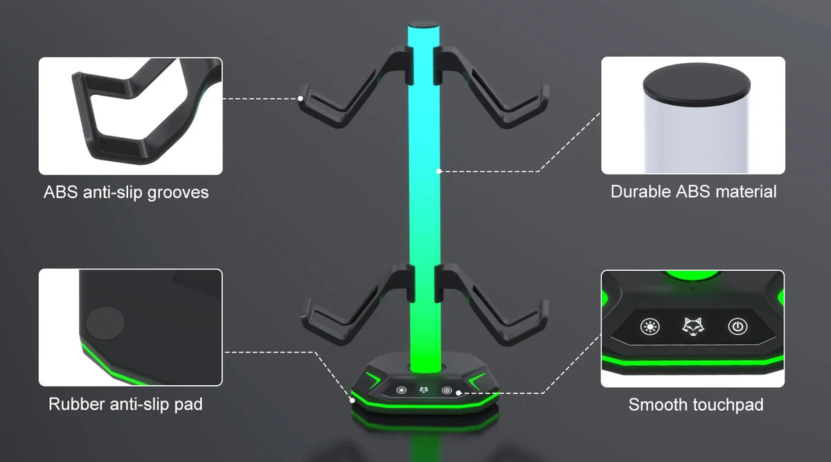 REMANK Controller Holder | RGB Light Stand | PS5, PS5 Slim, PS4, Xbox, PC