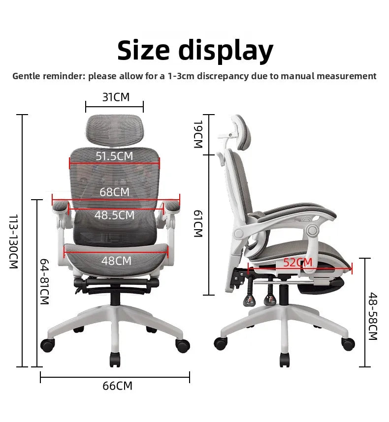 Ergonomic Office Chair | Reclining & Footrest | Lumbar