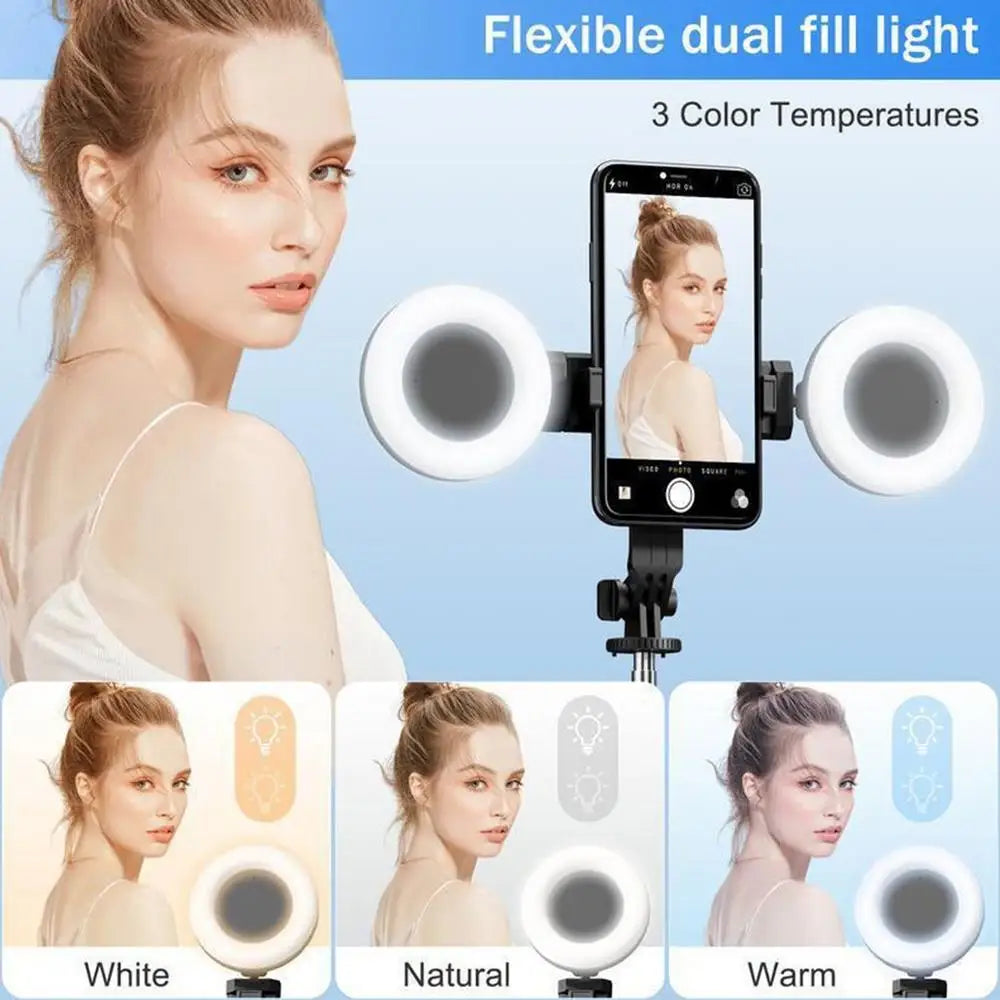 Rondaful Selfie Stick Tripod | Dual Fill Lights, Up to 170 cm | Trípode para Móvil