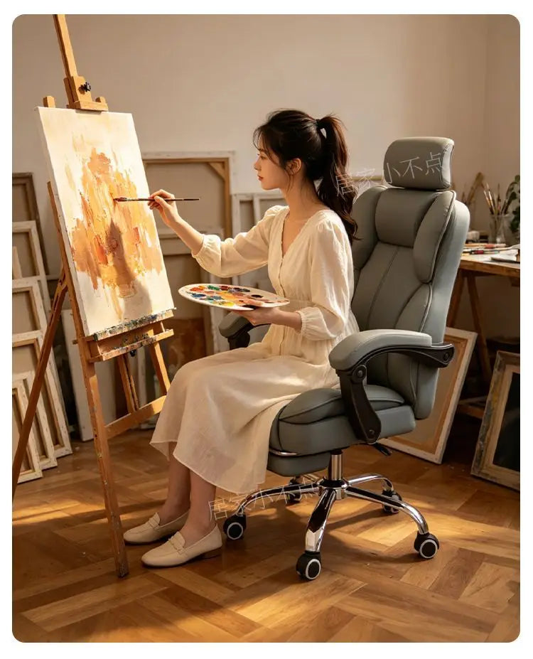 Ergonomic Gaming Chair | Reclining Footrest | 360° Swivel