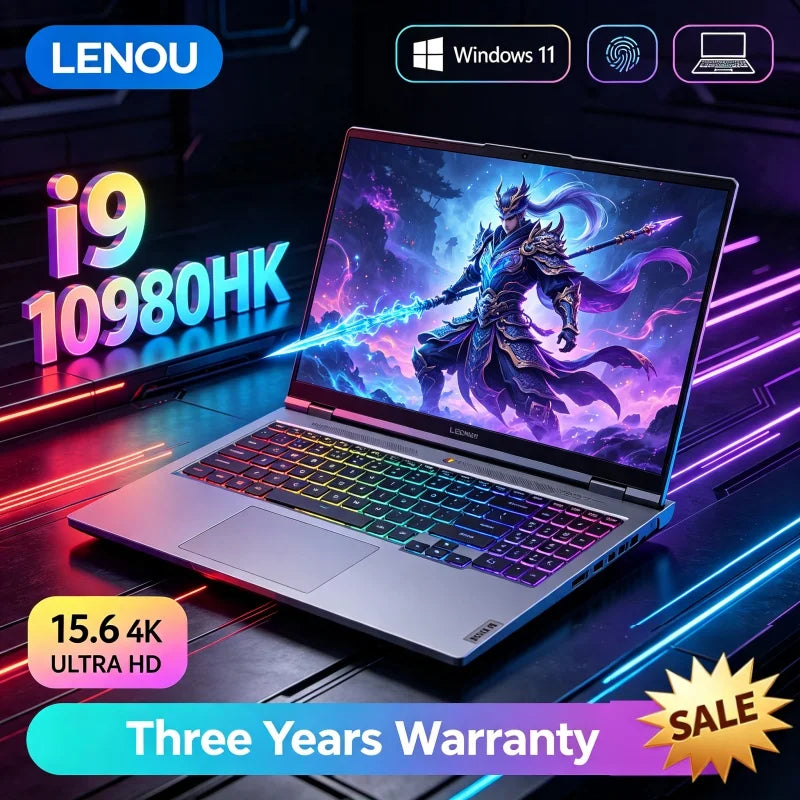 LENOU Laptop 15.6" FHD | Intel Core i9-10980, 32GB RAM, 2TB SSD | Windows 11, Gaming & Home