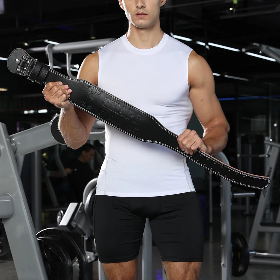 Weightlifting Belt PU & Cow Leather | Waist Support for Powerlifting & Strength Training