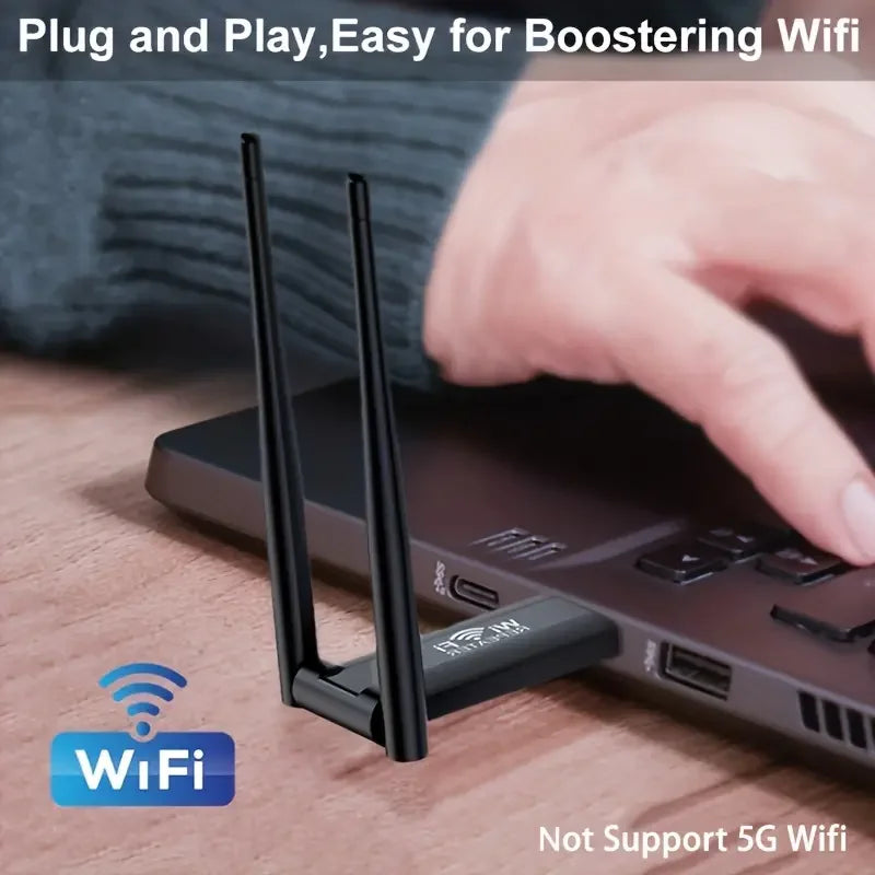Amplificador WiFi USB 300Mbps | Repetidor & Extensor de Señal 2.4GHz | Plug & Play | Hogar y Oficina