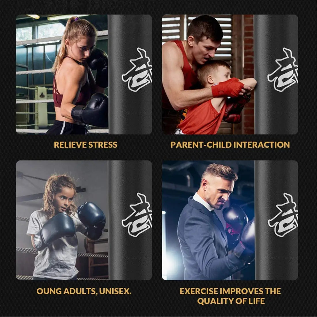 Heavy Duty Oxford Cloth Hollow Boxing Bag | Sandbag for Adults, Youth & Women | Home Training Set