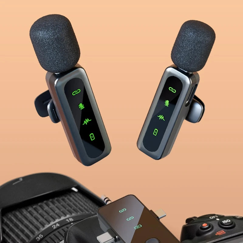 Wireless Lavalier Microphone | Rechargeable Clip-On Mic | iPhone & USB-C