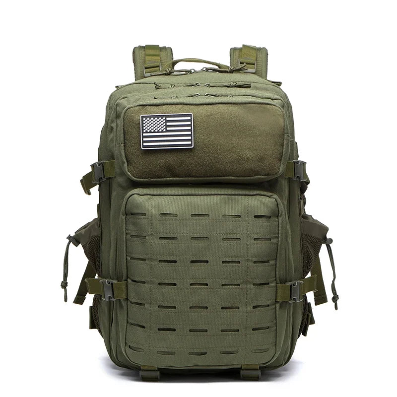 Waterproof Backpack 25L/50L | Gym, Hiking, Travel & Laptop Bag | Dual Bottle Holders | 12 Colors