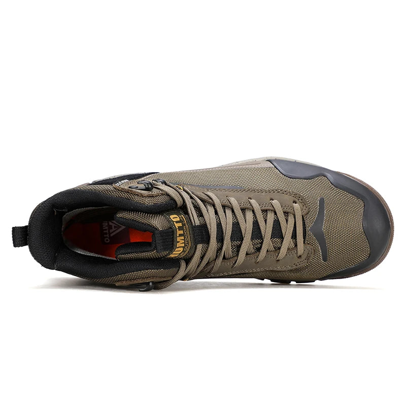 HUMTTO Men's Hiking Shoes | Lace-Up & Rubber Sole | Outdoor Walking