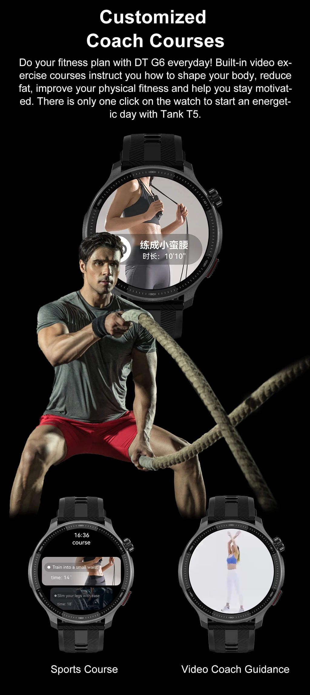 Smartwatch DT G6 2026 | AMOLED 1.43" | GPS + Mapas Offline | 3ATM | 4GB | Outdoor