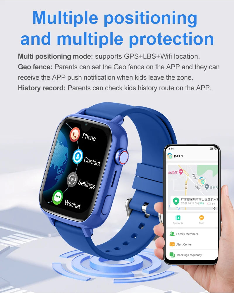 Smartwatch KGG Kids 4G GPS | 1.91" IPS | Video Call | SOS | WiFi | IPX7 | Android 8.1 | Reloj Inteligente KGG Niños 4G GPS | Videollamada | SOS | WiFi | IPX7