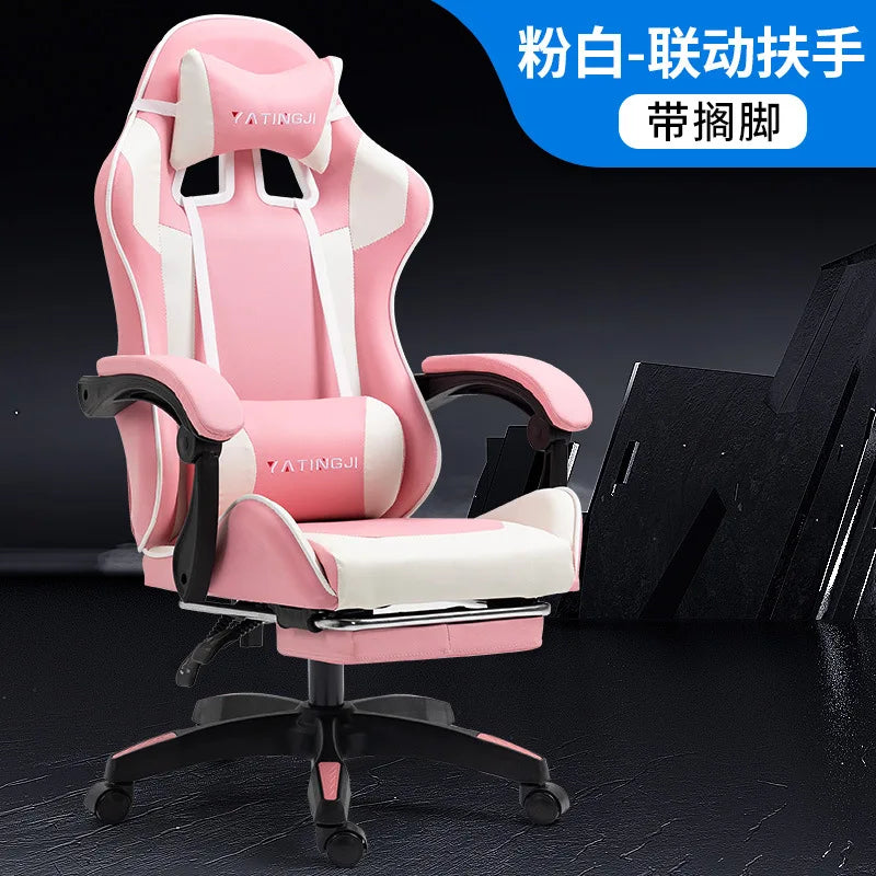 Reclining Massage Gaming Chair | Footrest Option | Swivel