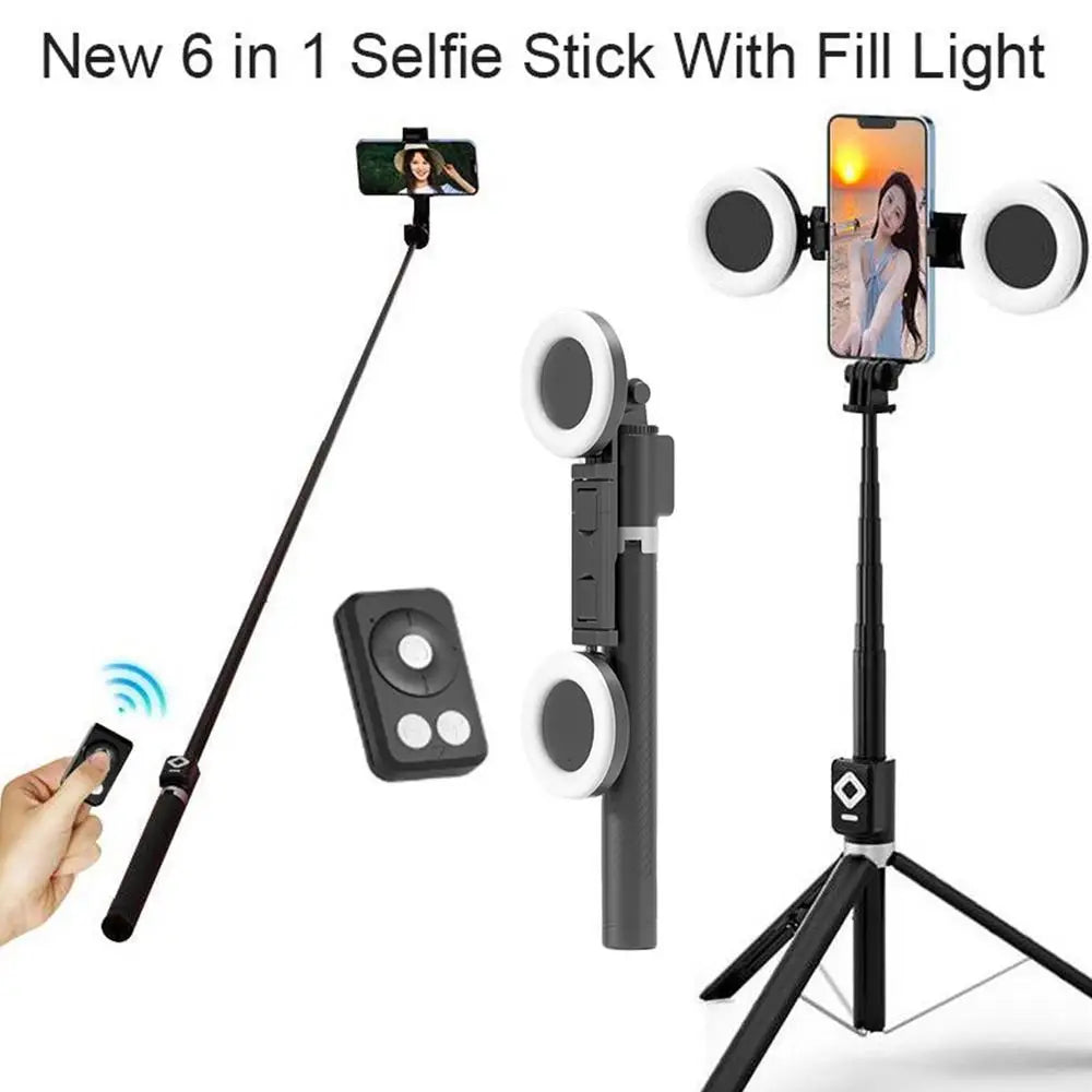 Rondaful Selfie Stick Tripod | Dual Fill Lights, Up to 170 cm | Trípode para Móvil