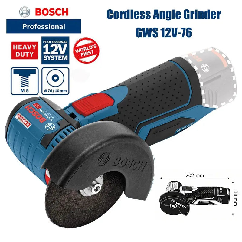 Bosch GWS 12V-76 | 12V Brushless Cordless Angle Grinder | 76mm