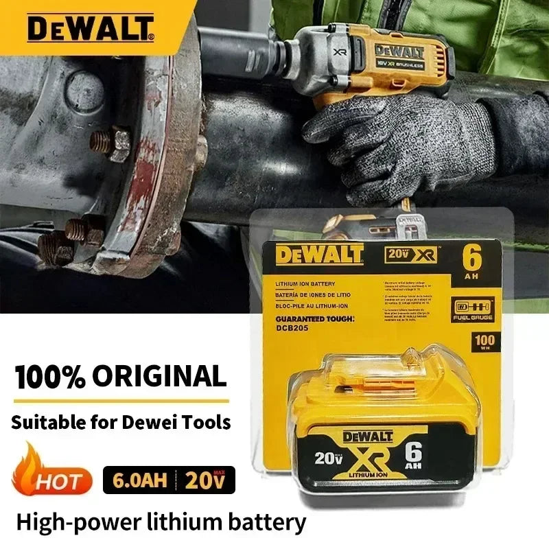 DEWALT-Compatible 20V 6.0Ah Li-Ion Battery | DCB184/181/182/200