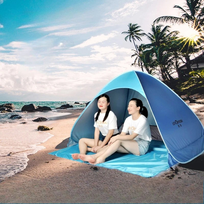 Carpa de Camping Automática Pop Up | Doble Capa 3-4 Personas | Playa e Impermeable